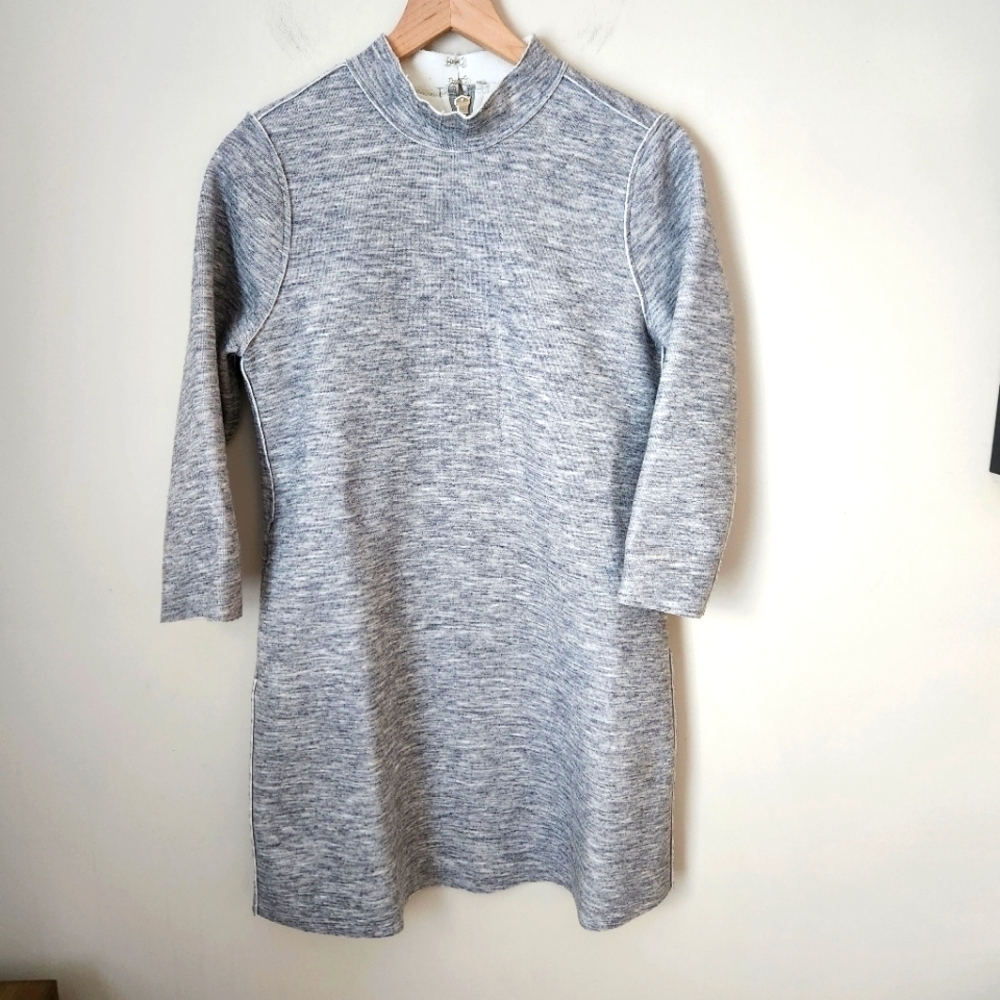 Anthropologie x Maeve | Mock Neck Long Sleeve Casual Mini Dress - Size S Petite
